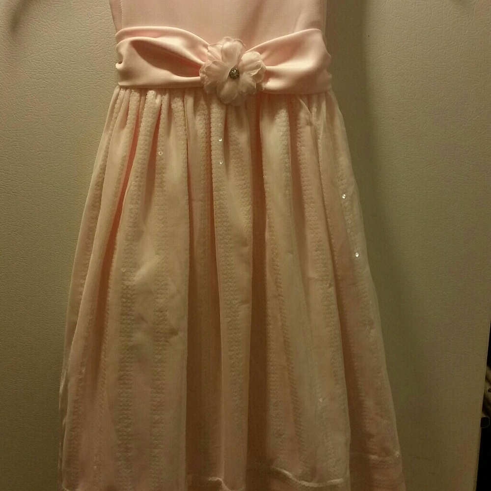 Cinderella Brand Girls Size 7 Pink or Peach Sequin
